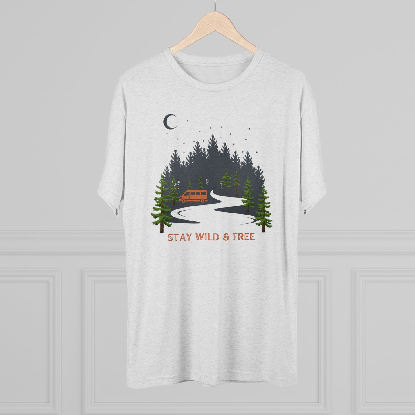 Stay Wild & Free Unisex Tri-Blend Crew Tee