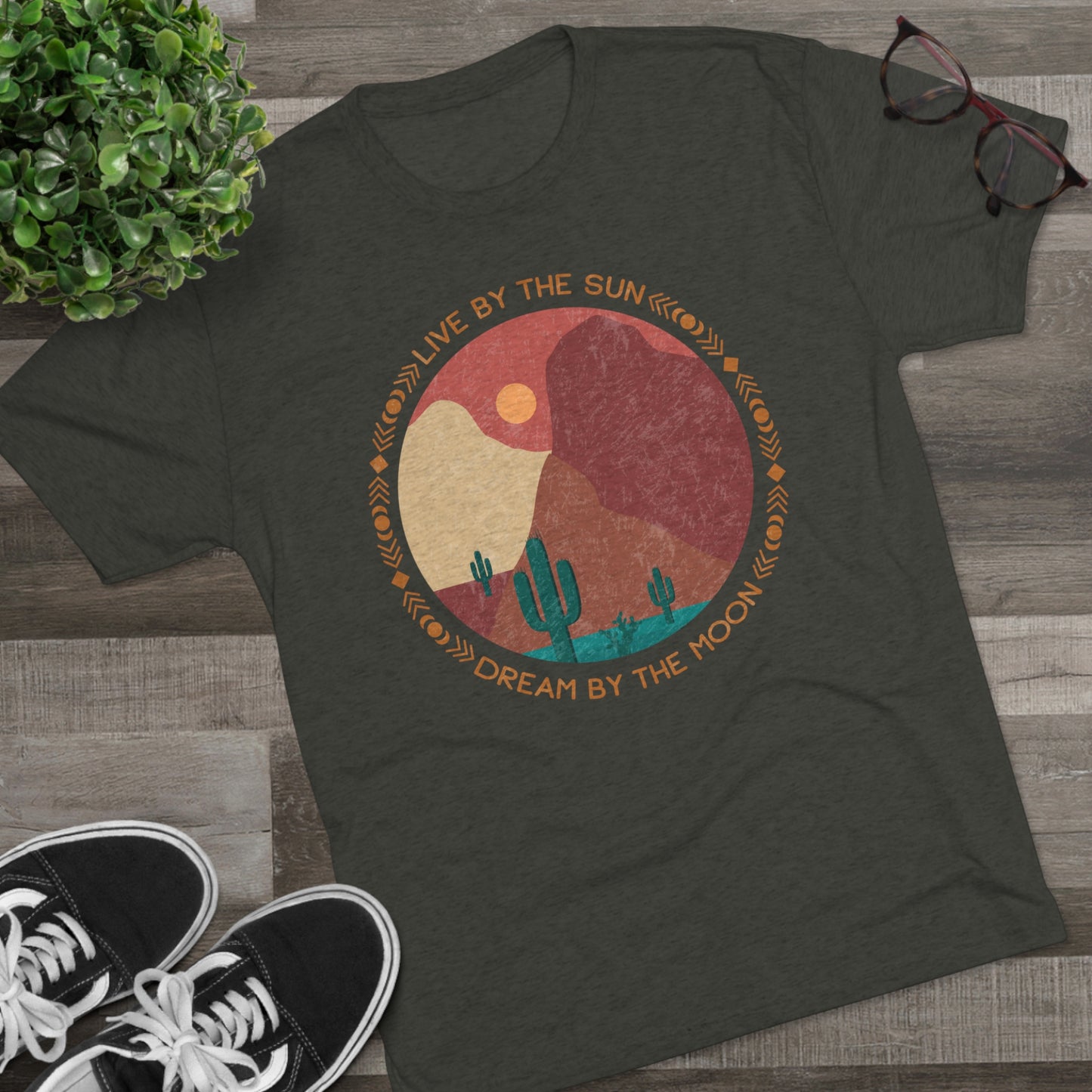 Live by the Sun Dream by the Moon Desert Tri-Blend Crew Tee