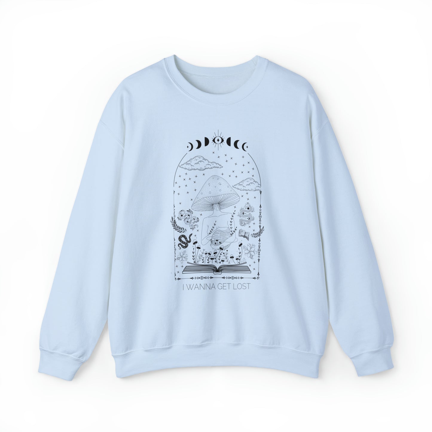 I Wanna Get Lost (in a book) Reading Lovers Heavy Blend™ Crewneck Sweatshirt