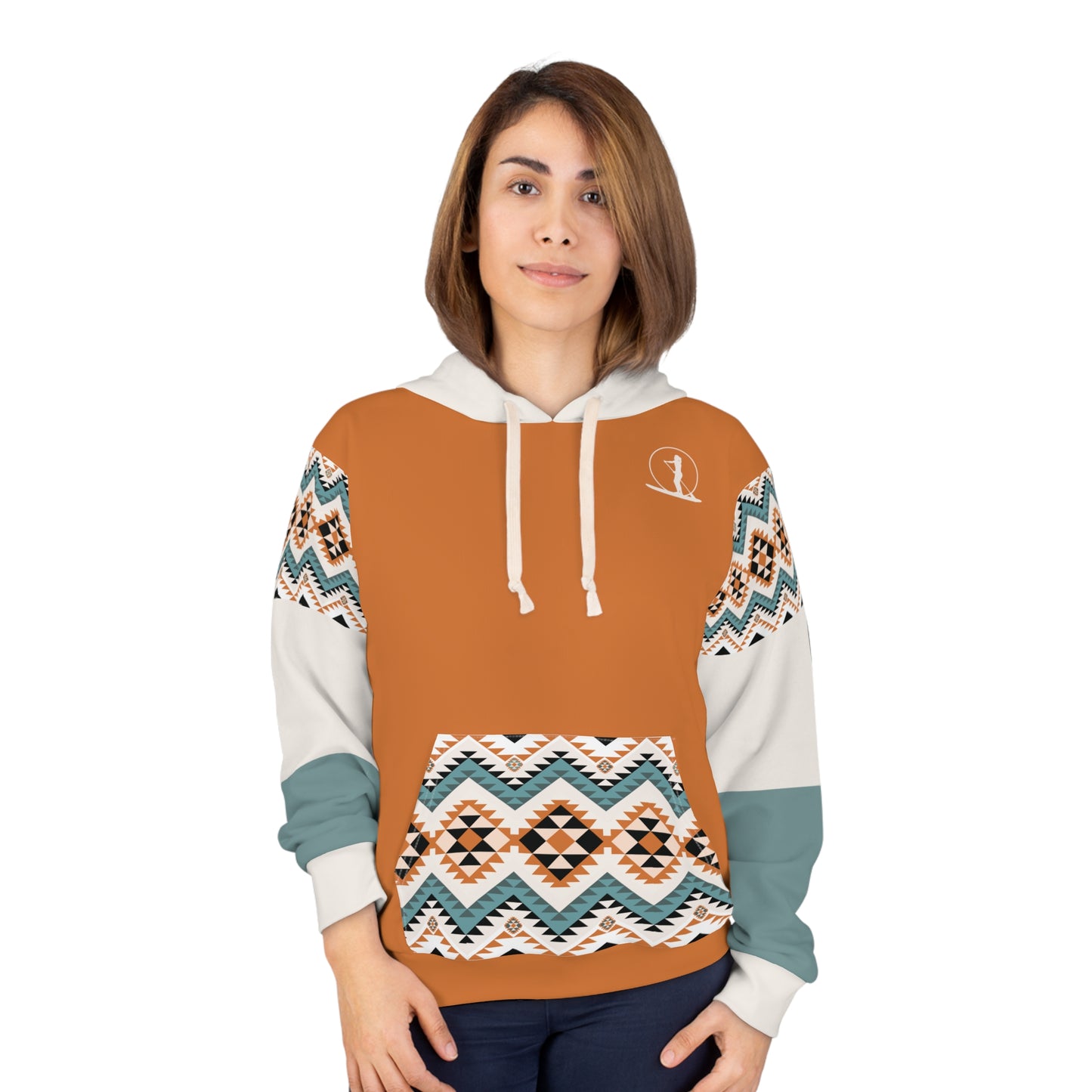Paddle Board Aztec Style Pullover Hoodie