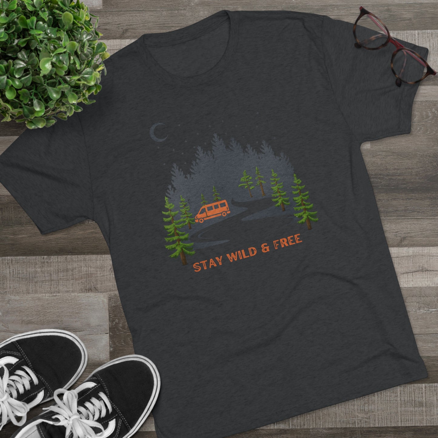 Stay Wild & Free Unisex Tri-Blend Crew Tee