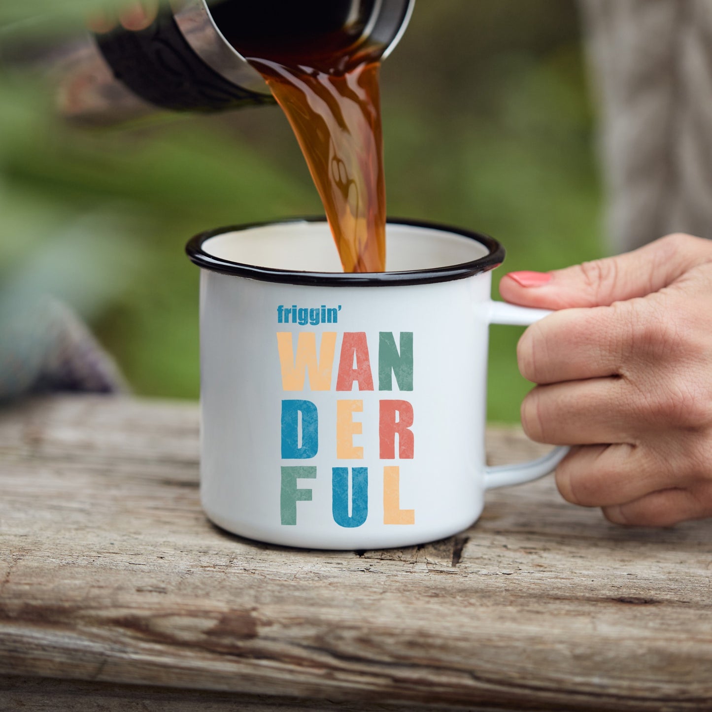 Friggin' Wanderful Camp Mug 10 oz. (Black Rim)