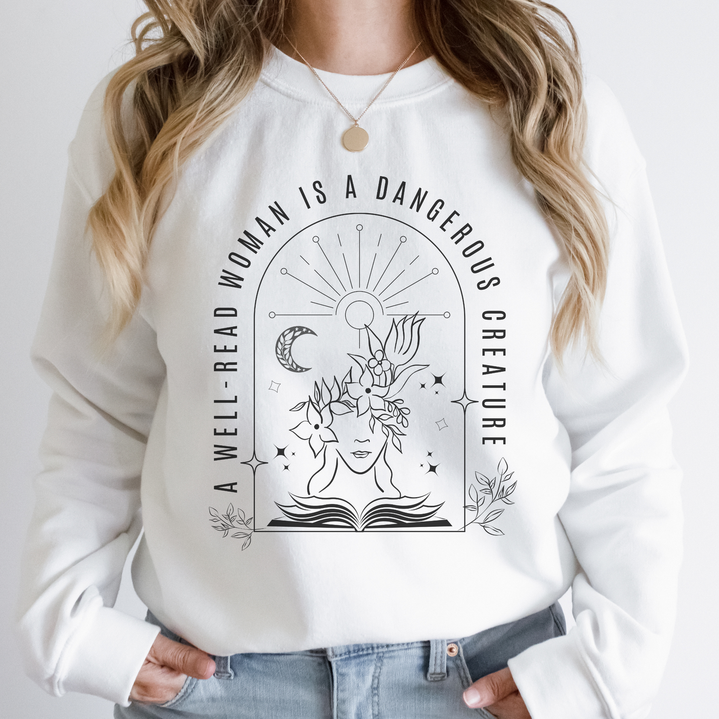 A Well-Read Woman is a Dangerous Creature Heavy Blend™ Crewneck Sweatshirt