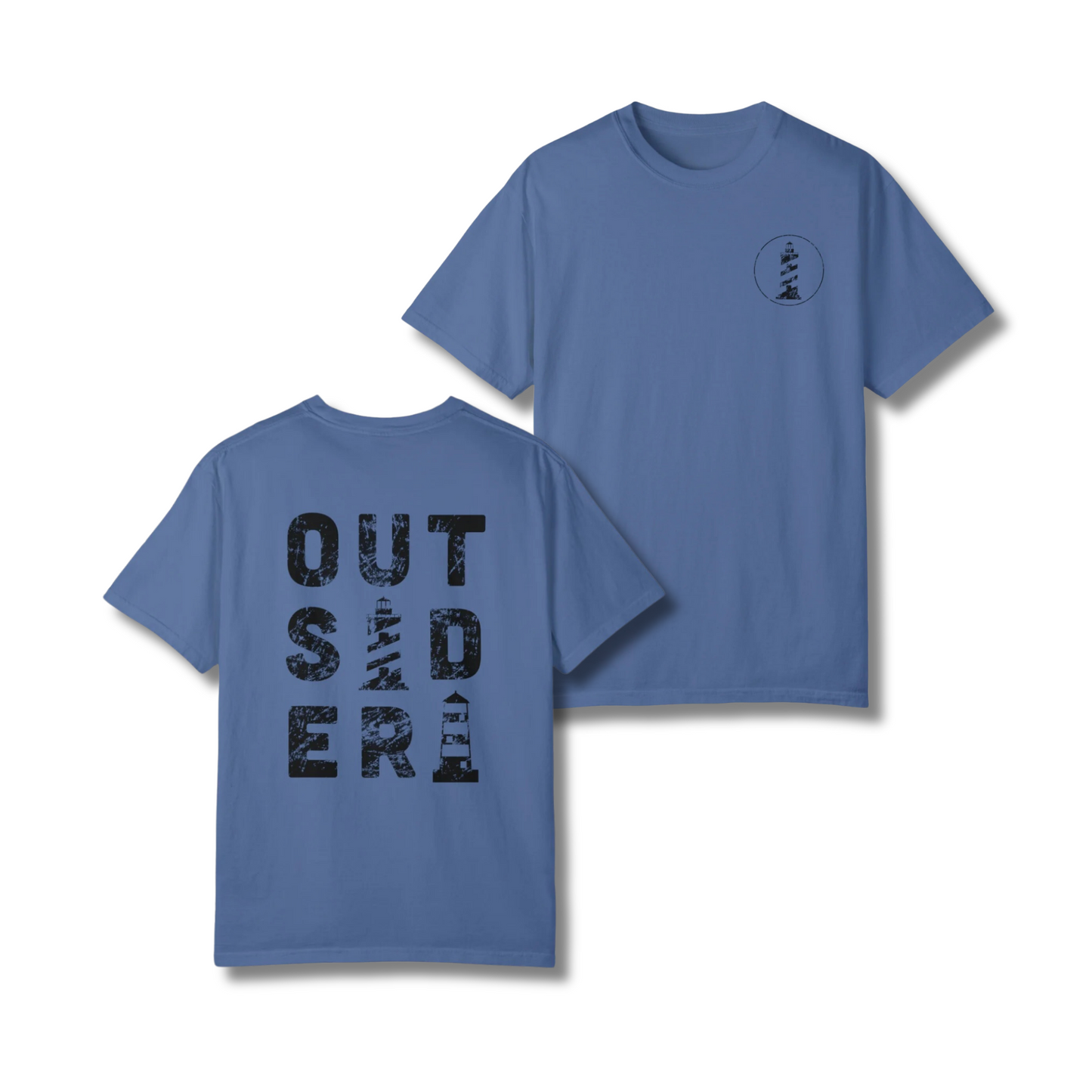 Outsider with Lighthouses (front & back) Comfort Colors Unisex T-shirt