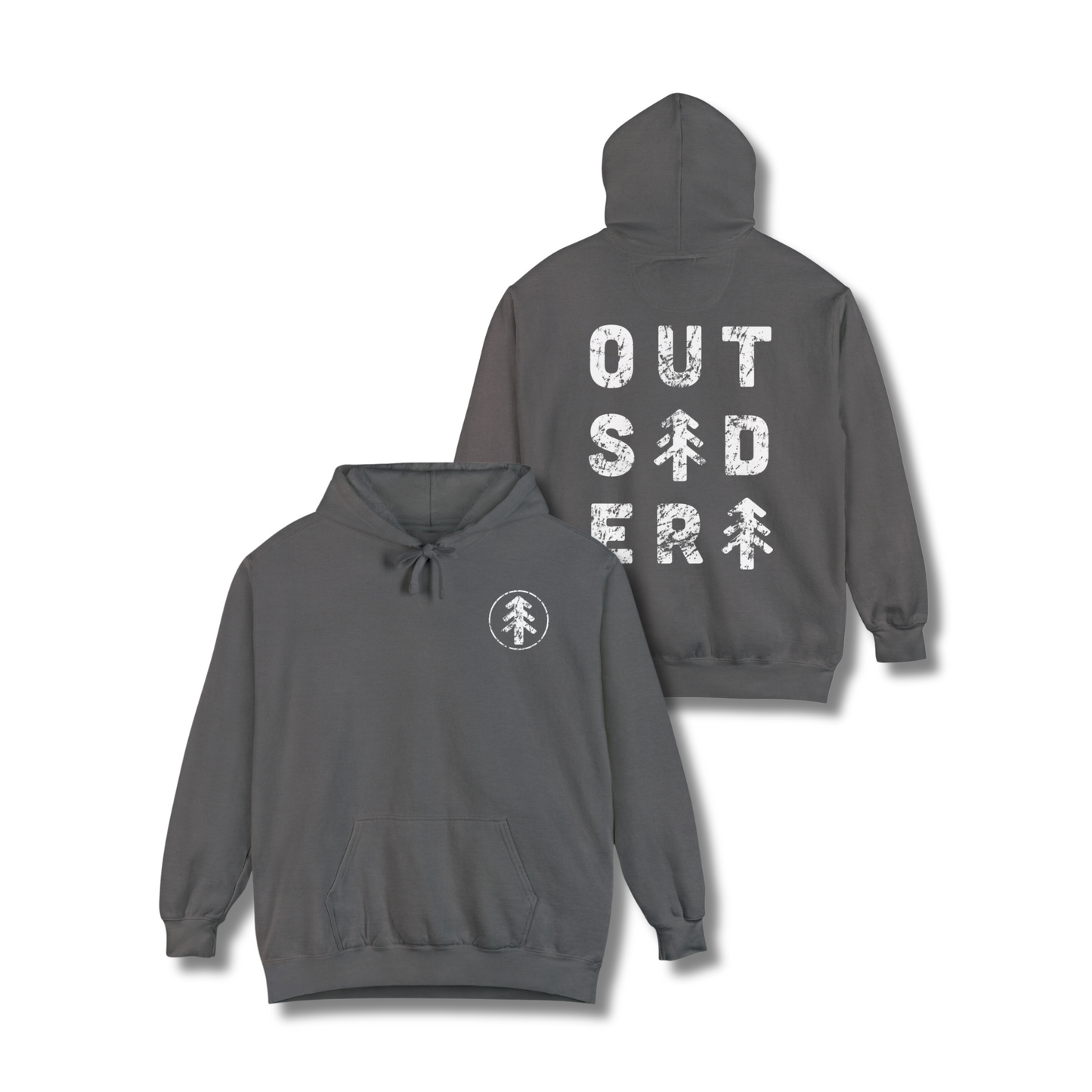 Outsider front & back Unisex Garment-Dyed Hoodie