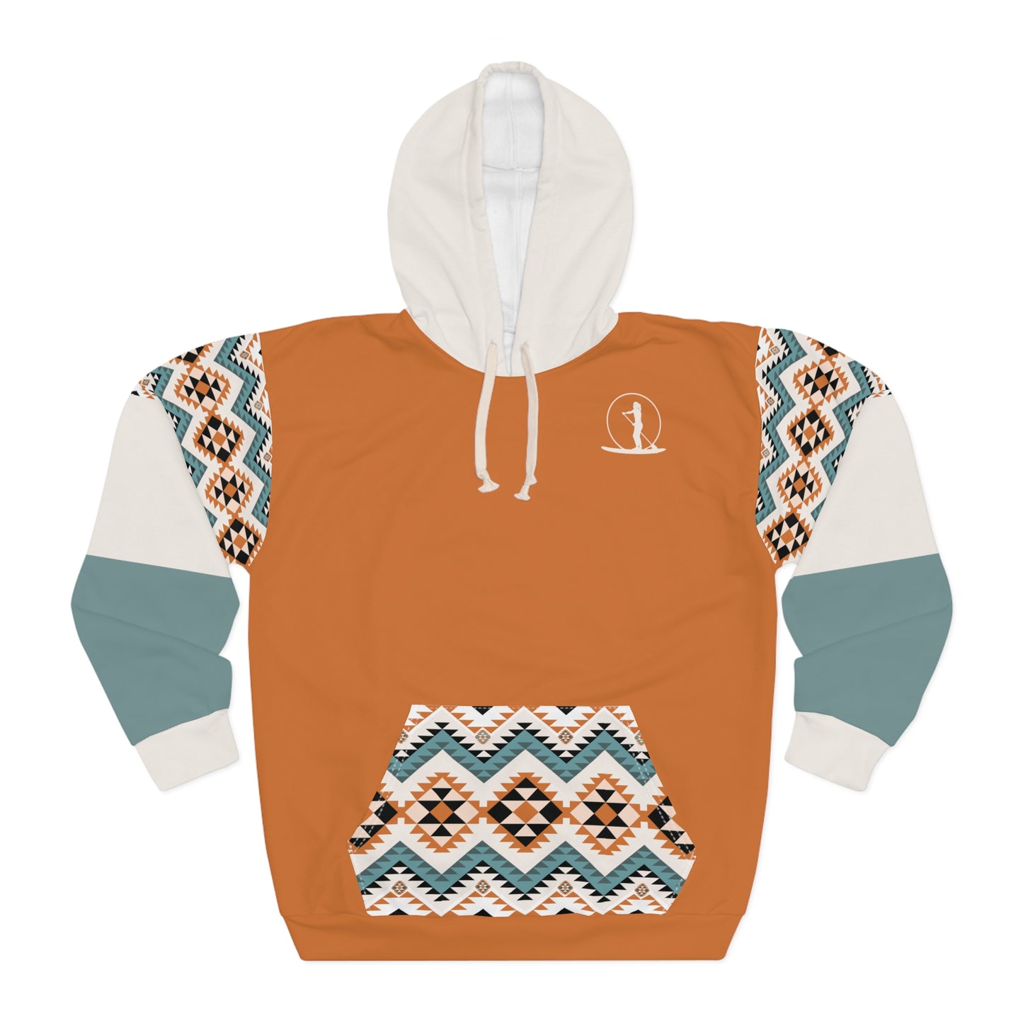 Paddle Board Aztec Style Pullover Hoodie