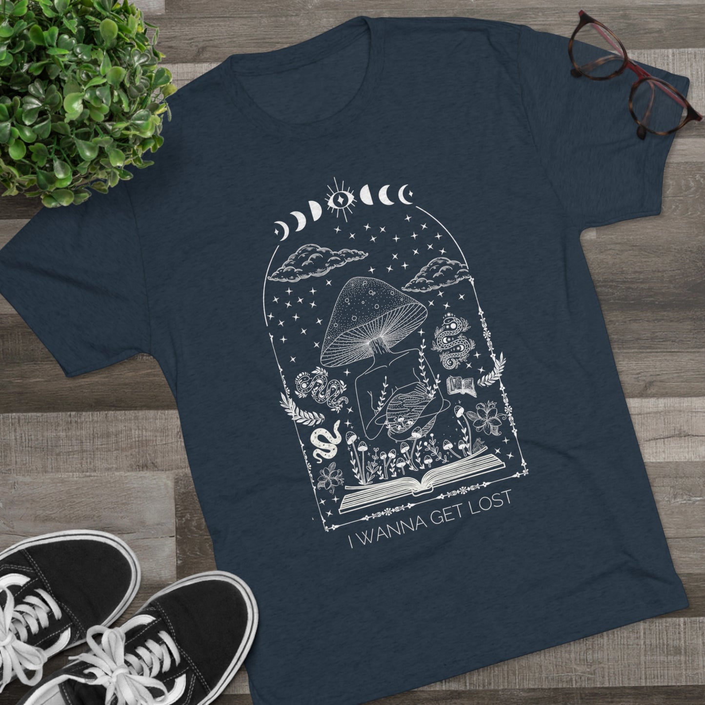 I Wanna Get Lost (In a Book) Tri-Blend Crew Tee