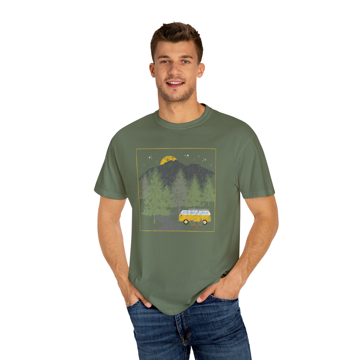 Retro Van Down by the River Comfort Colors Garment-Dyed T-shirt