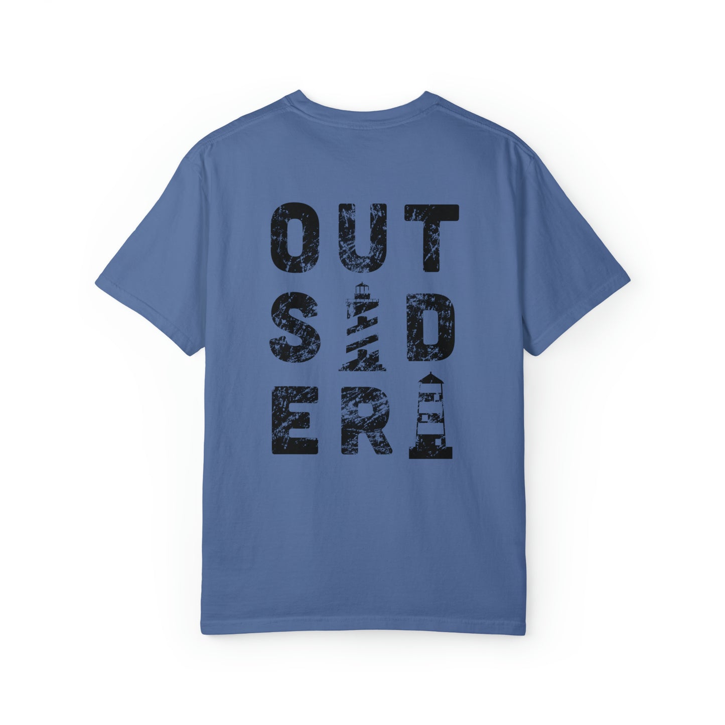 Outsider with Lighthouses (front & back) Comfort Colors Unisex T-shirt