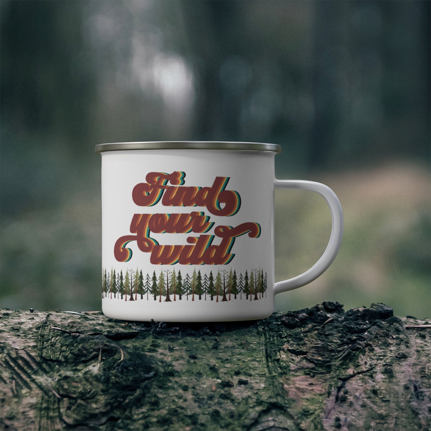 Find Your Wild Enamel Camping Mug