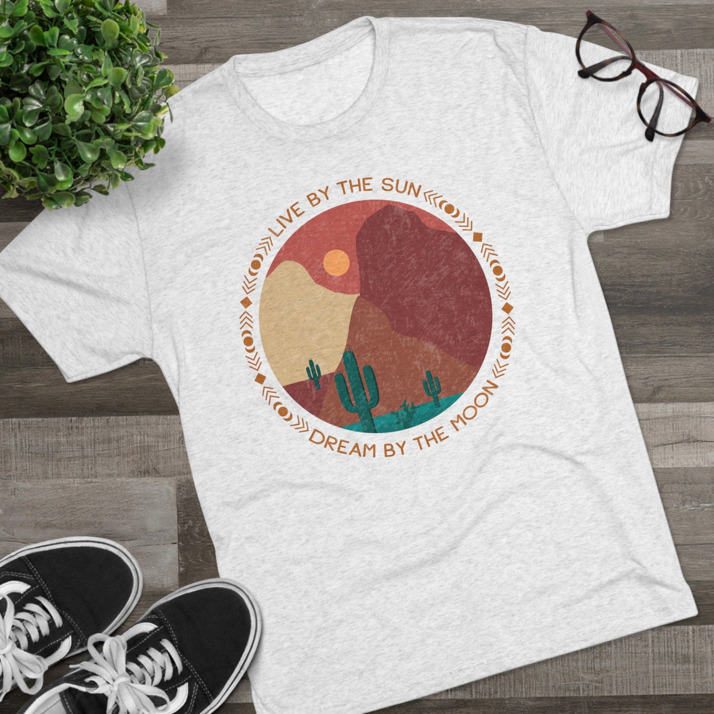 Live by the Sun Dream by the Moon Desert Tri-Blend Crew Tee
