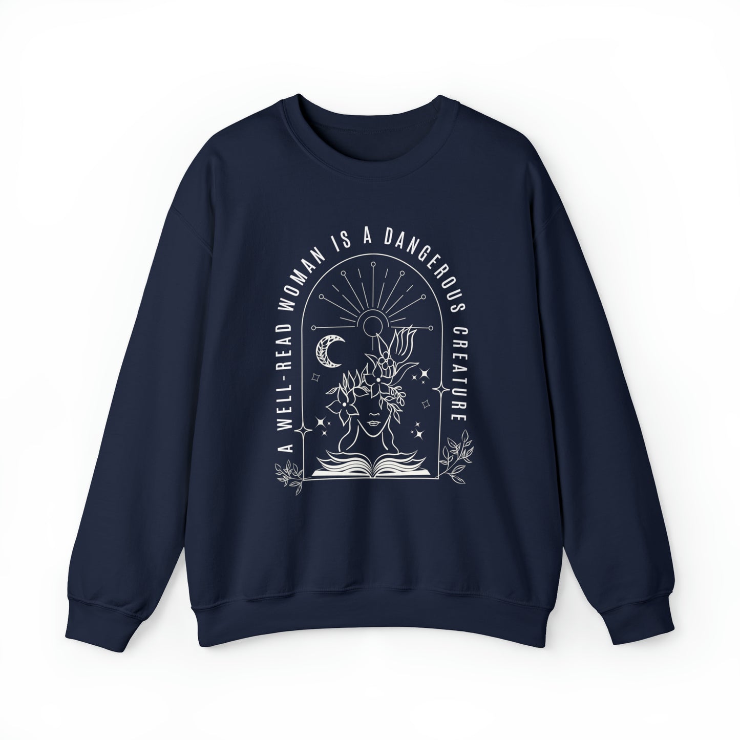 A Well Read Woman is a Dangerous Creature Heavy Blend™ Crewneck Sweatshirt