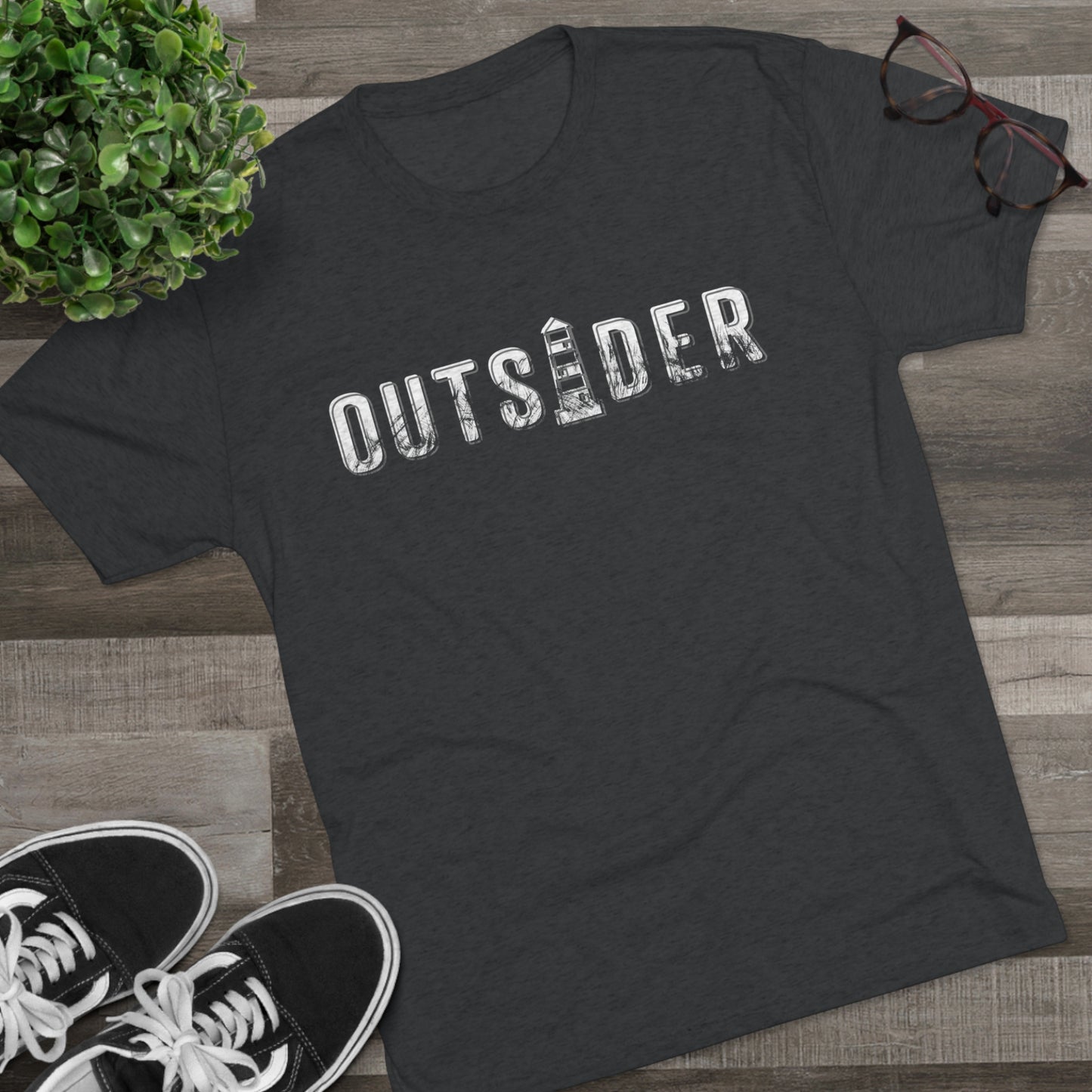 OUTSIDER with lighthouse Tri-Blend Crew Tee