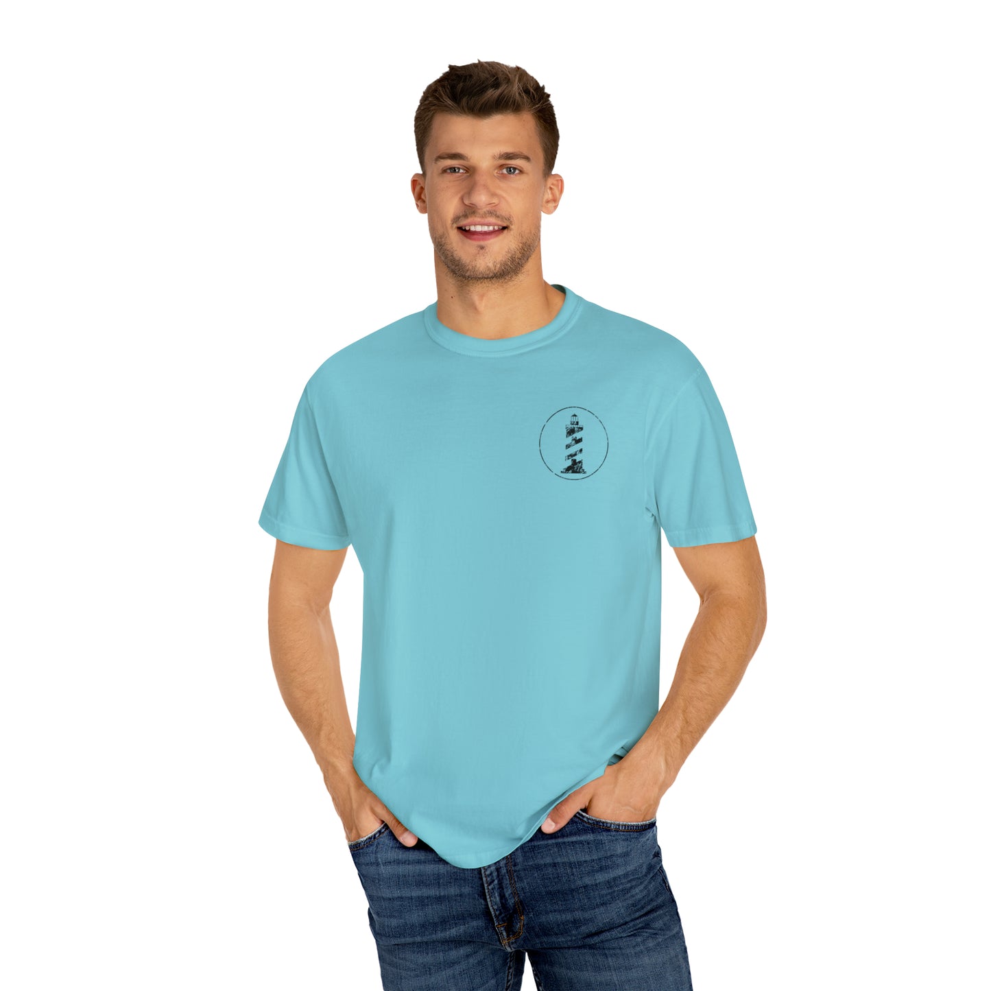 Outsider with Lighthouses (front & back) Comfort Colors Unisex T-shirt