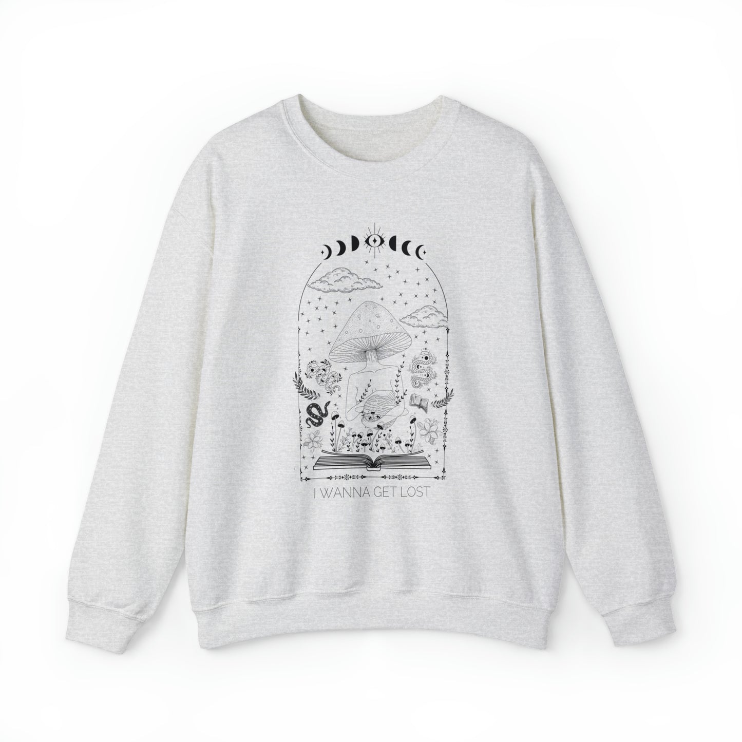 I Wanna Get Lost (in a book) Reading Lovers Heavy Blend™ Crewneck Sweatshirt
