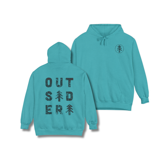 Outsider front & back Unisex Garment-Dyed Hoodie